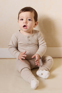 Organic Cotton Modal Everyday Legging - Biscuit Marle