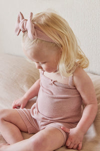 Organic Cotton Modal Singlet - Peony Marle