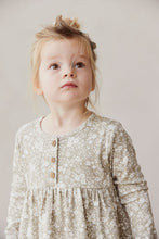 Load image into Gallery viewer, Organic Cotton Bridget Dress - Pansy Floral Mist
