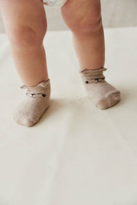 George Bear Ankle Sock - Lait Marle