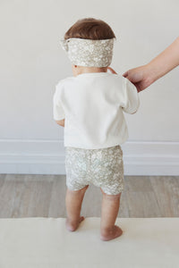 Organic Cotton Bike Short - Pansy Floral Mist