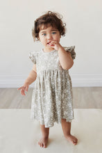 Load image into Gallery viewer, Organic Cotton Ada Dress - Pansy Floral Mist