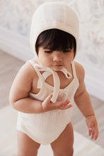 Load image into Gallery viewer, Organic Cotton Pointelle Singlet Bodysuit - Natural  **Preorder**