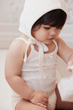 Load image into Gallery viewer, Organic Cotton Pointelle Singlet Bodysuit - Natural  **Preorder**