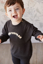 Load image into Gallery viewer, Organic Cotton Kit Sweatshirt - Onyx Marle  **Preorder**