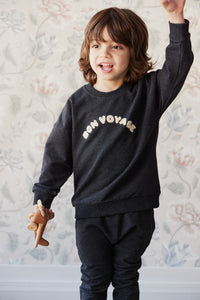 Organic Cotton Kit Sweatshirt - Onyx Marle  **Preorder**