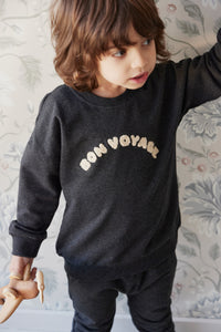 Organic Cotton Kit Sweatshirt - Onyx Marle  **Preorder**