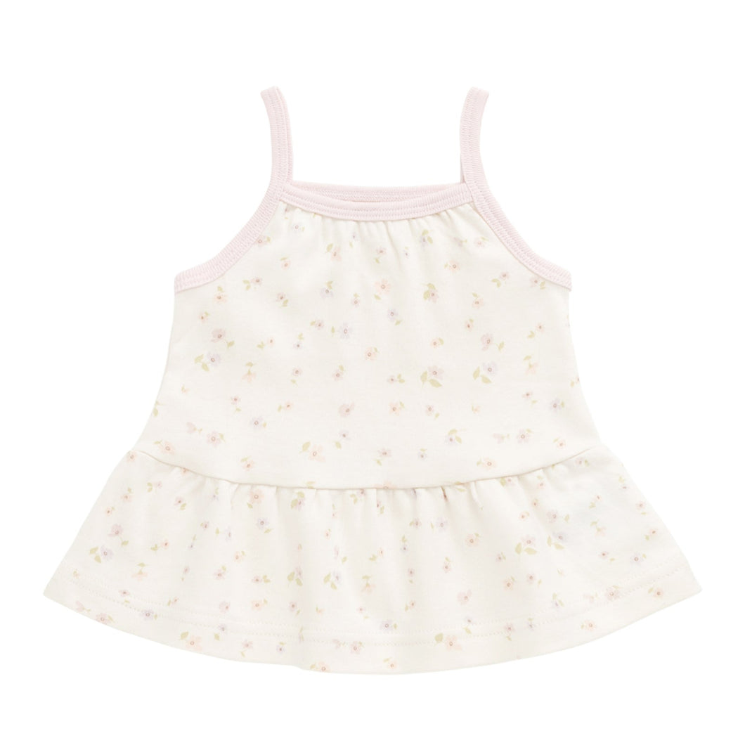 Organic Cotton Meadow Singlet - Briella Whisper