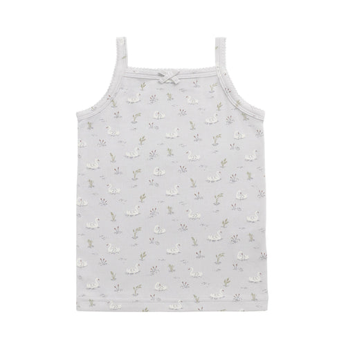 Organic Cotton Singlet - Swanning Dawn Blue