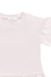 Pima Cotton Courtney Ruffle Top - Soft Misty Rose