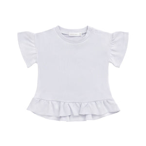 Pima Cotton Courtney Ruffle Top - Tulle