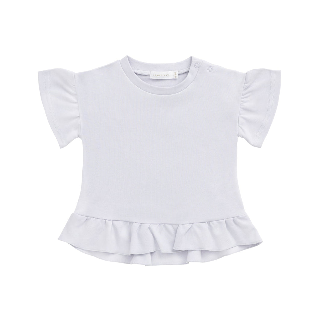 Pima Cotton Courtney Ruffle Top - Tulle