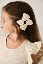Load image into Gallery viewer, Organic Cotton Noelle Bow - Rosalie Floral Mauve