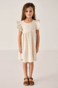 Organic Cotton Ada Dress - Rosalie Floral Mauve