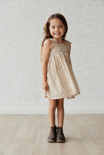 Load image into Gallery viewer, Organic Cotton Eveleigh Dress - Chloe Floral Egret  **Preorder**
