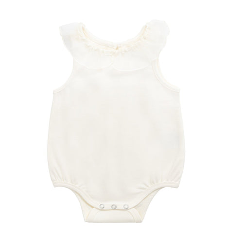 White baby romper on a white background