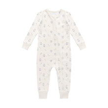 Load image into Gallery viewer, Baby onesie with heart pattern on a white background