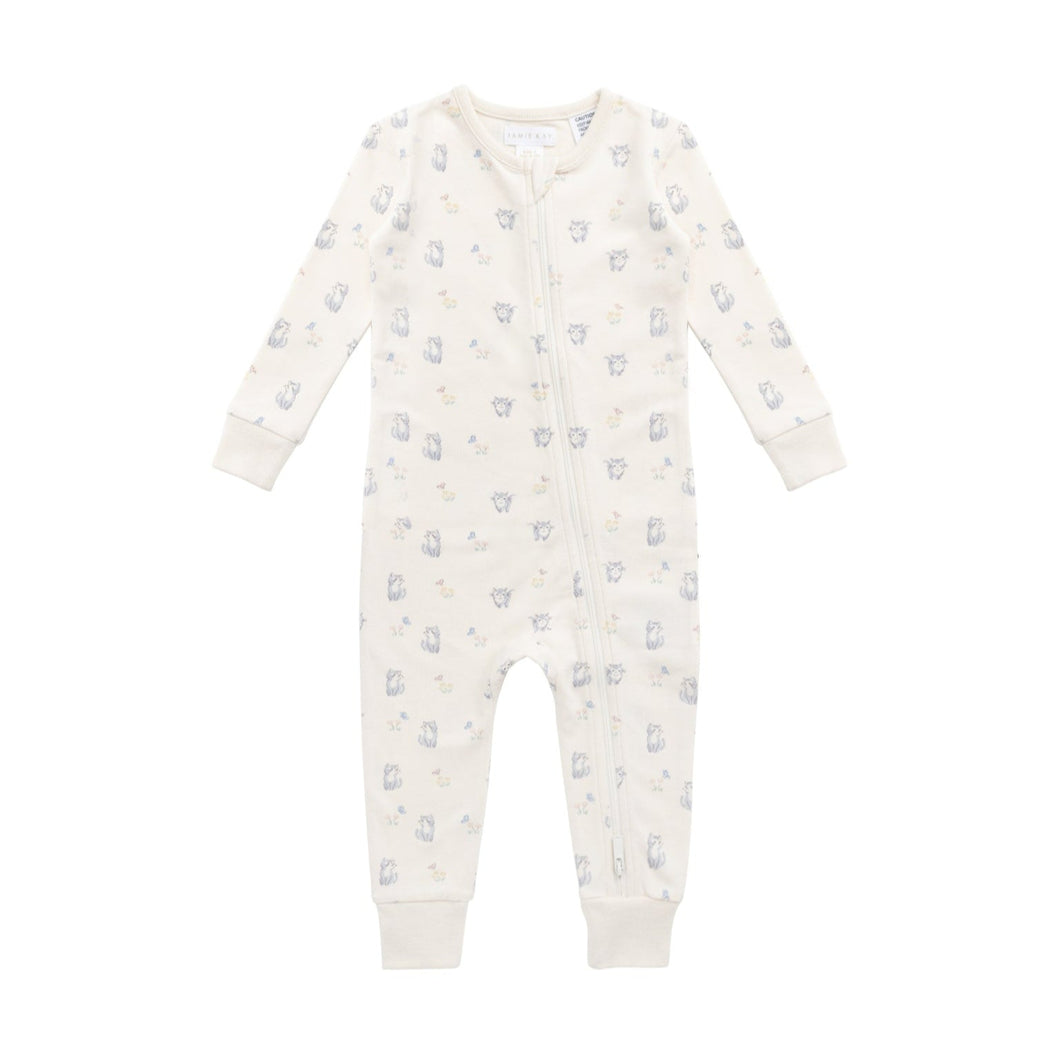 Baby onesie with heart pattern on a white background