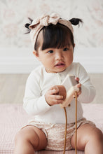將圖片載入圖庫檢視器 Organic Cotton Fine Rib Long Sleeve Bodysuit - Milk
