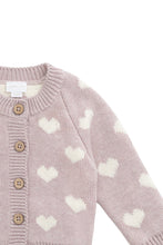 將圖片載入圖庫檢視器 Camille Cardigan - Heart Jacquard Ballerina Marle