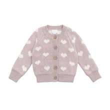 將圖片載入圖庫檢視器 Camille Cardigan - Heart Jacquard Ballerina Marle