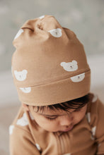 Load image into Gallery viewer, Organic Cotton Reese Beanie - Bears Caramel Cream