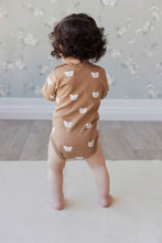 將圖片載入圖庫檢視器 Organic Cotton Fernley Long Sleeve Bodysuit - Bears Caramel Cream