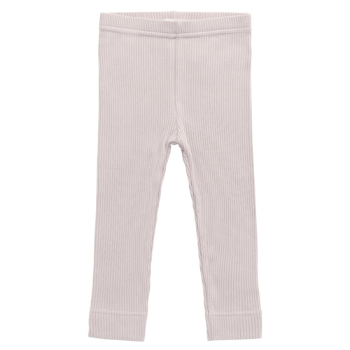 Light pink ribbed leggings on a white background