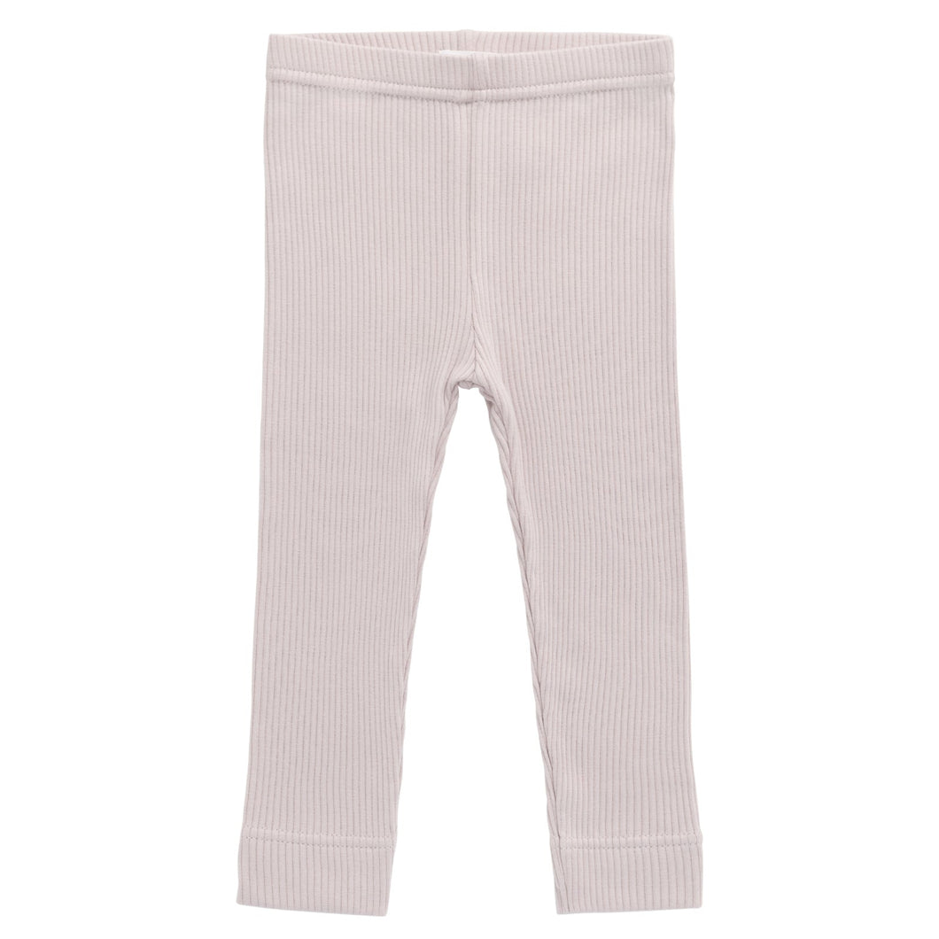 Light pink ribbed leggings on a white background