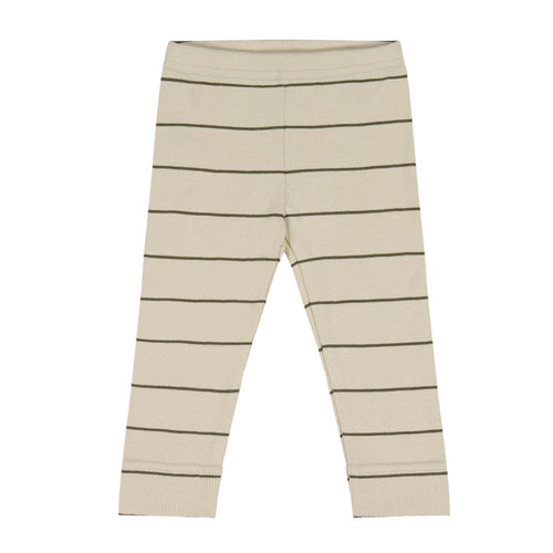 Organic Cotton Fine Rib Legging - Soft Clay/Khaki  **Preorder**