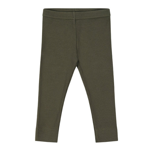 Organic Cotton Modal Elastane Leggings - Olive