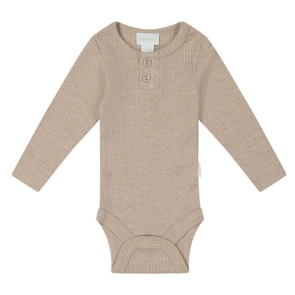 Organic Cotton Modal Long Sleeve Bodysuit - Bunny Marle  **Preorder**