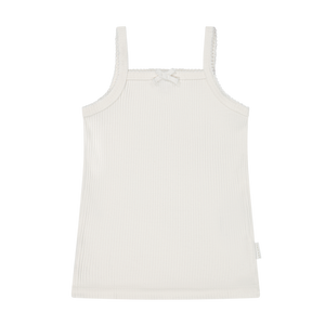 Organic Cotton Modal Singlet - Milk