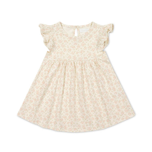 Organic Cotton Ada Dress - Rosalie Floral Mauve