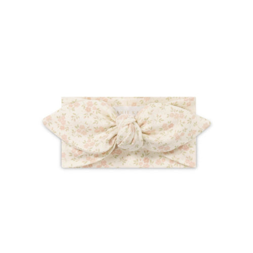 Organic Cotton Headband - Rosalie Floral Mauve
