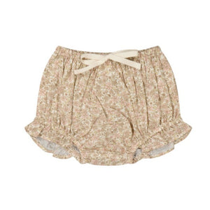Organic Cotton Frill Bloomer - Chloe Floral Egret  **Preorder**