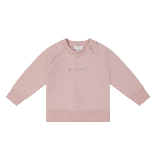 Organic Cotton Chloe Sweatshirt - Powder Pink