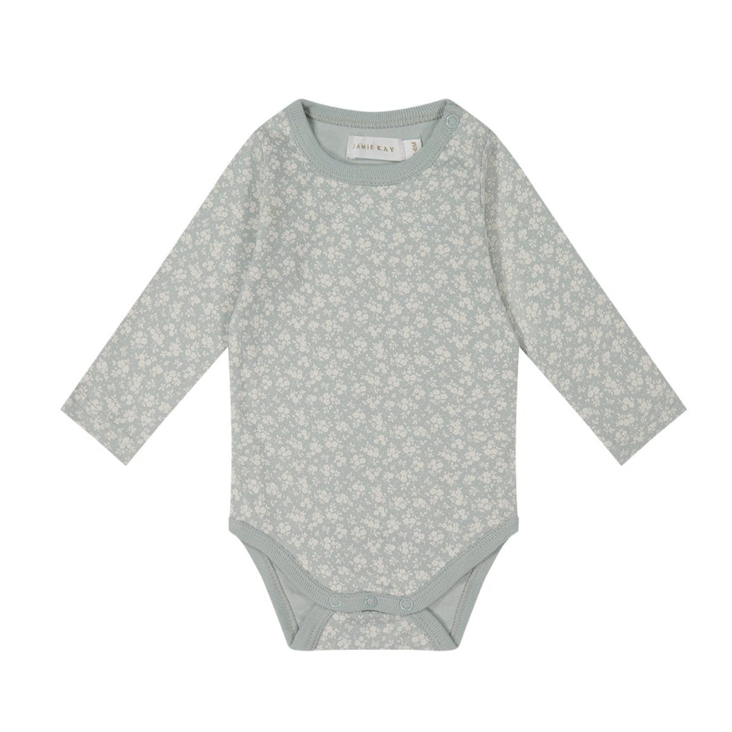 Organic Cotton Long Sleeve Bodysuit - Rosalie Fields Bluefox