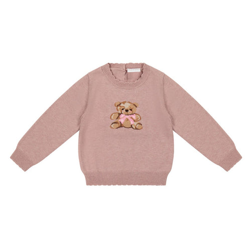 Audrey Knitted Jumper - Powder Pink Marle