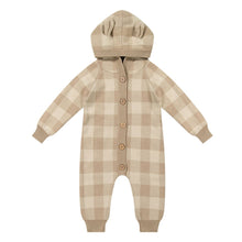 Load image into Gallery viewer, Check Bear Knitted Onepiece - Check Jacquard