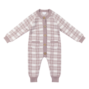 Marlo Knitted Onepiece - Marlo Check Jacquard Doe
