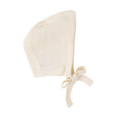 Load image into Gallery viewer, Organic Cotton Pointelle Bonnet - Natural