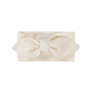 Organic Cotton Pointelle Headband - Natural  **Preorder**