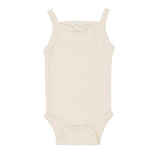 Load image into Gallery viewer, Organic Cotton Pointelle Singlet Bodysuit - Natural  **Preorder**