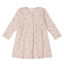 Load image into Gallery viewer, Organic Cotton Fine Rib Bridget Dress - Petite Fleur Soft Peony