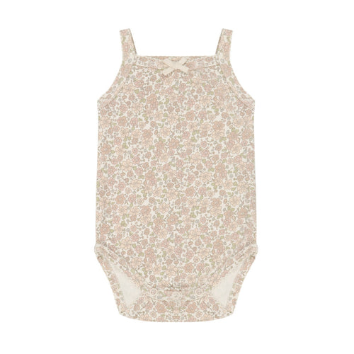 Organic Cotton Bridget Singlet Bodysuit - Chloe Floral Tofu