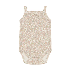 Organic Cotton Bridget Singlet Bodysuit - Chloe Floral Tofu