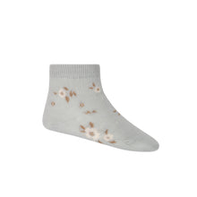 Load image into Gallery viewer, Jacquard Floral Sock - Lulu Blue