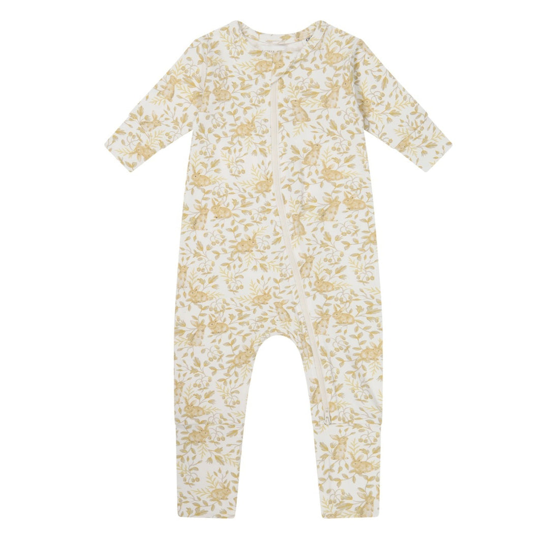 Organic Cotton Gracelyn Onepiece - Bunnies Berry Field  **Preorder**
