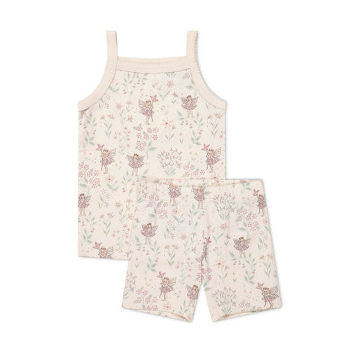 Organic Cotton Daisy May Pyjama Singlet Set - Fairy Willow